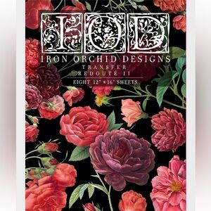 Iron Orchid Designs Redoute II Transfer 12"x16" Pad (8 Sheets) New with Tags